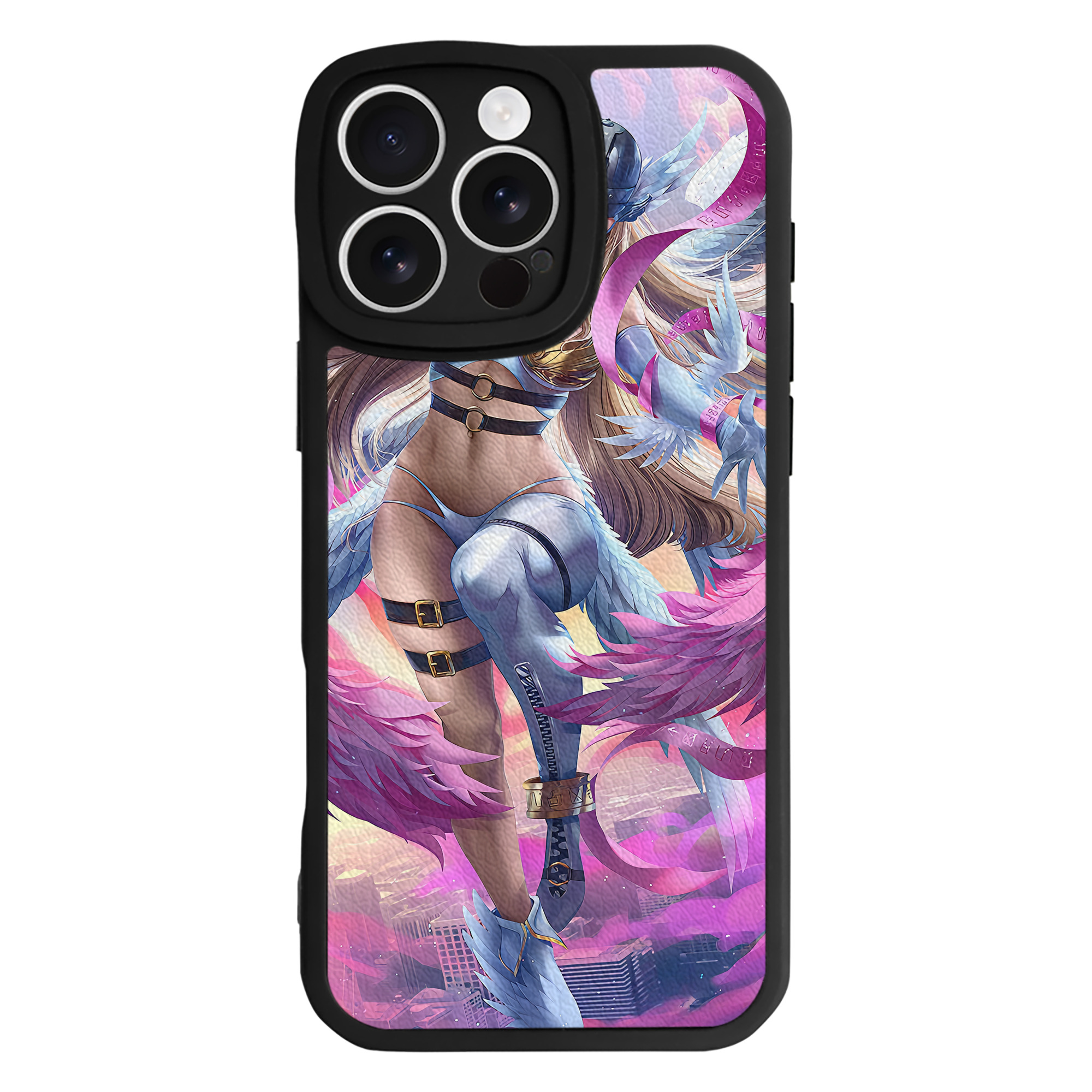 （画像用） Digimon デジタルモンスター/デジモン 【iPhone 16シリーズ対応】シリコンスマホケース（レザー調） 材質：シリコン